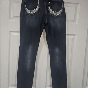 Rock & Republic Indigo Jeans with Embroidered Accents